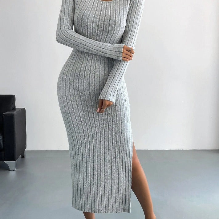 Knitted Long Dress Women's Clothing Autumn Fashion