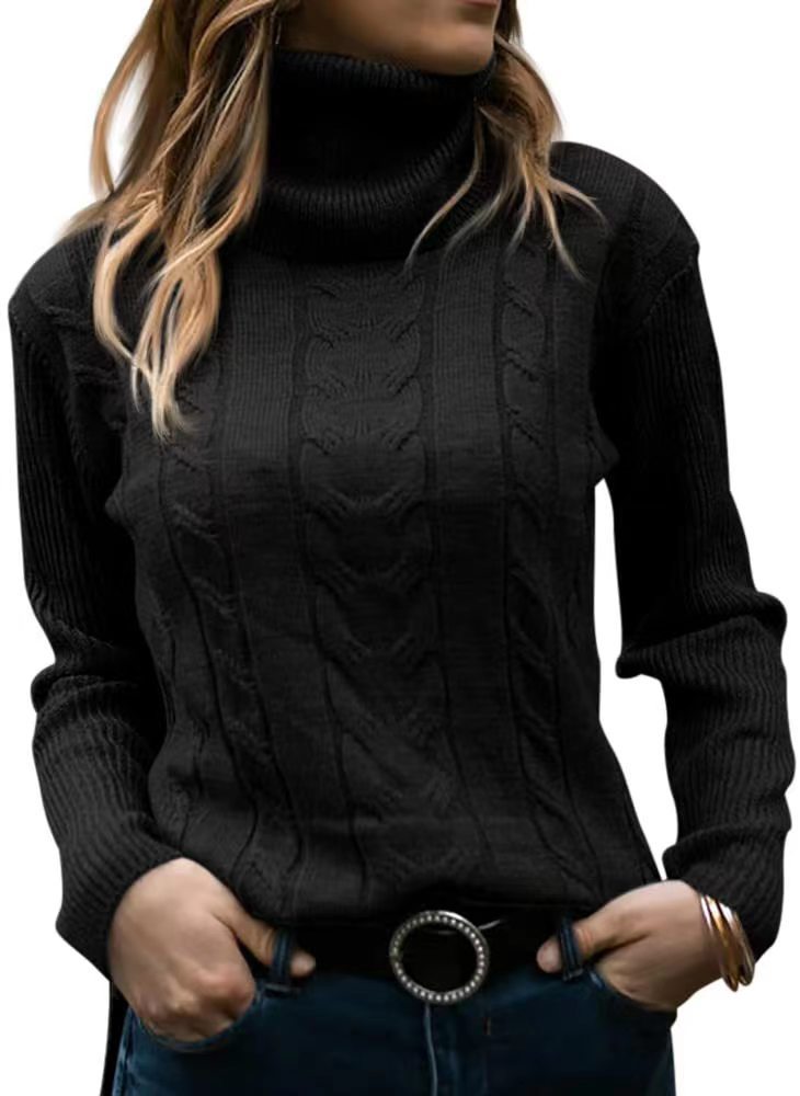 Knitted Turtleneck Long Sleeve Sweater