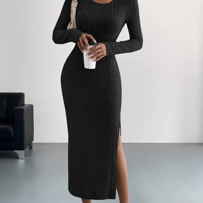 Knitted Long Dress Women's Clothing Autumn Fashion