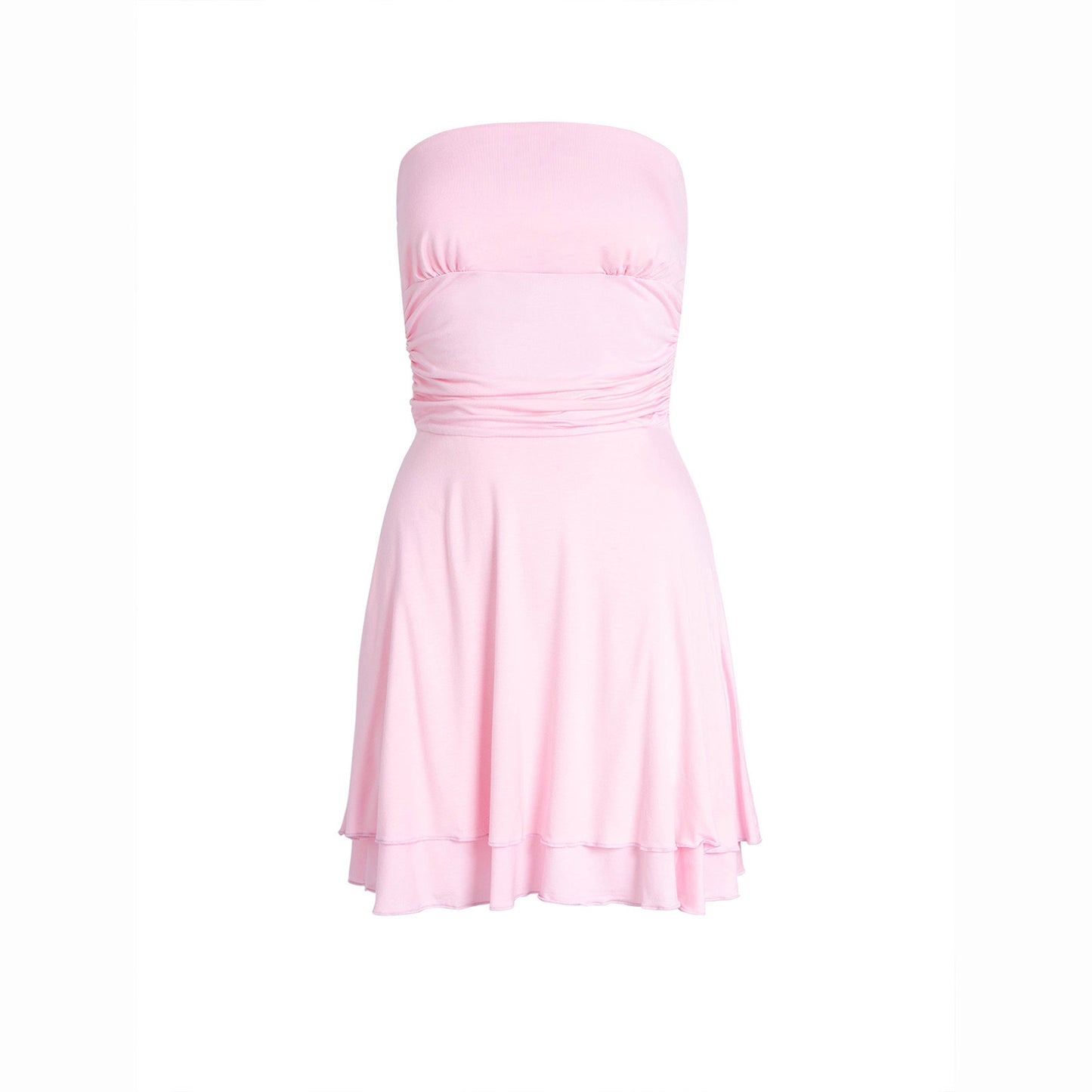 Tube-top Pleated Sexy Short Summer Dress