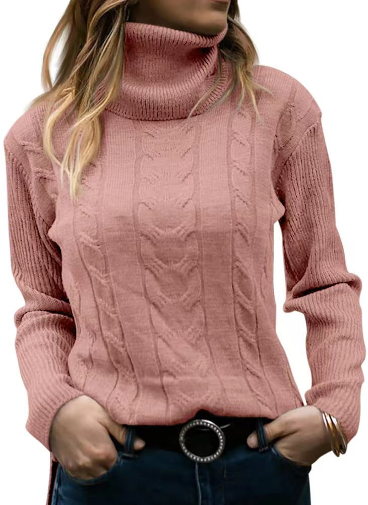 Knitted Turtleneck Long Sleeve Sweater