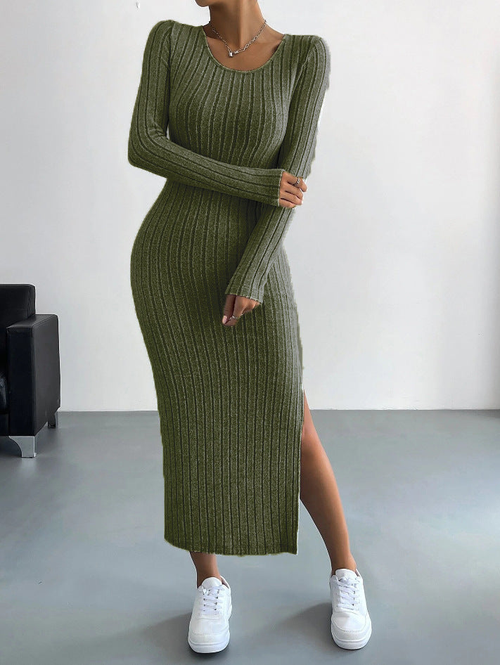 Knitted Long Dress Women's Clothing Autumn Fashion