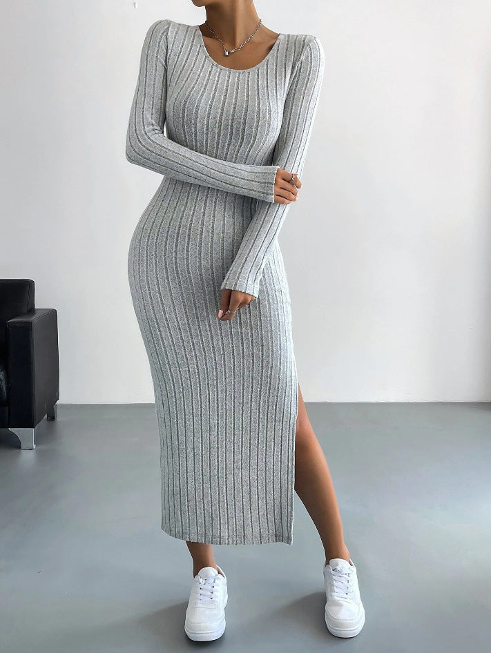 Knitted Long Dress Women's Clothing Autumn Fashion