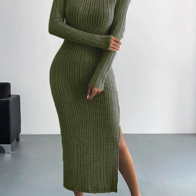 Knitted Long Dress Women's Clothing Autumn Fashion