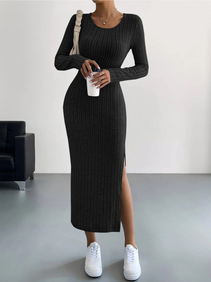 Knitted Long Dress Women's Clothing Autumn Fashion