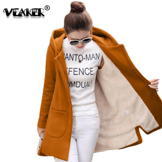 Fleece Long Hooded Coat